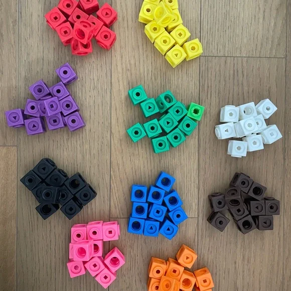 Math Cubes Interlocking Learning Cubes - Multicolor - Picture 2 of 3